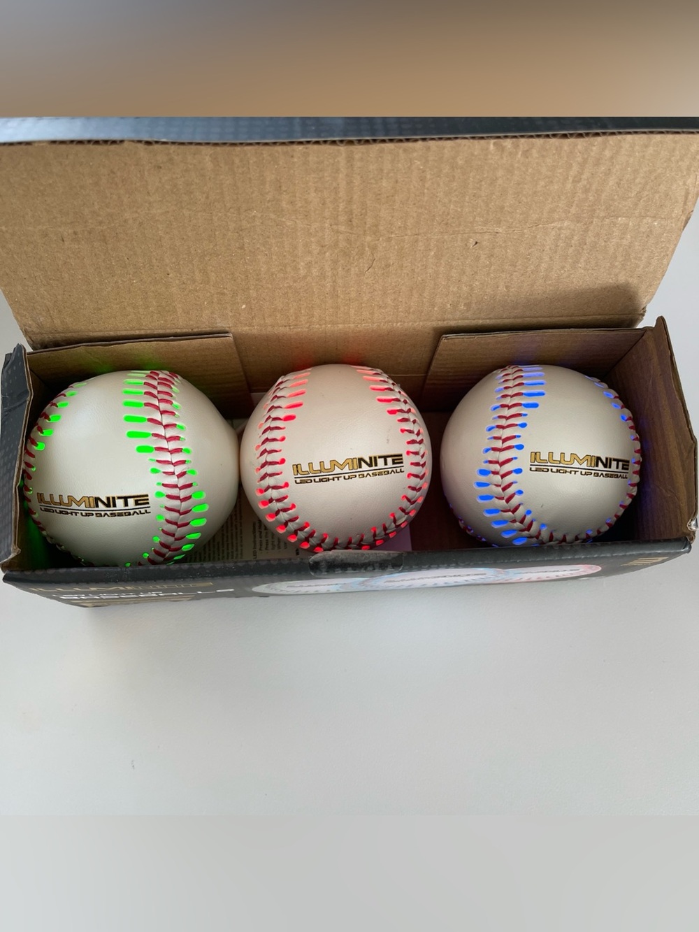 Cipton Illuminated 3 Pack LED Light Baseballs USB-C Official Size Recharge MLB